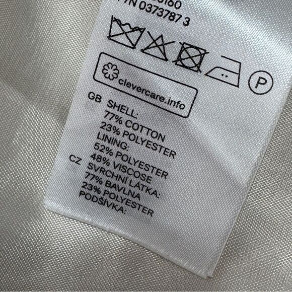 H&M Fringed Tweed Long Line Blazer Jacket Tan 10 - Picture 14 of 16